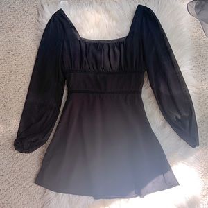 Puff Sleeve Mini Dress